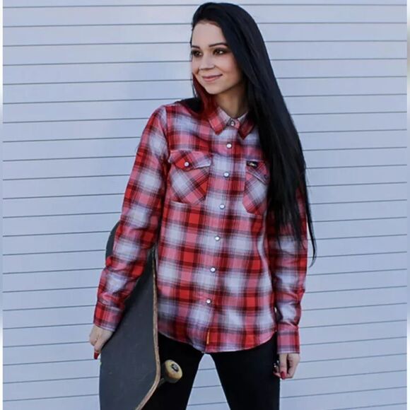 Dixxon Plaid Long Sleeve Button Down Size Small - Picture 1 of 8